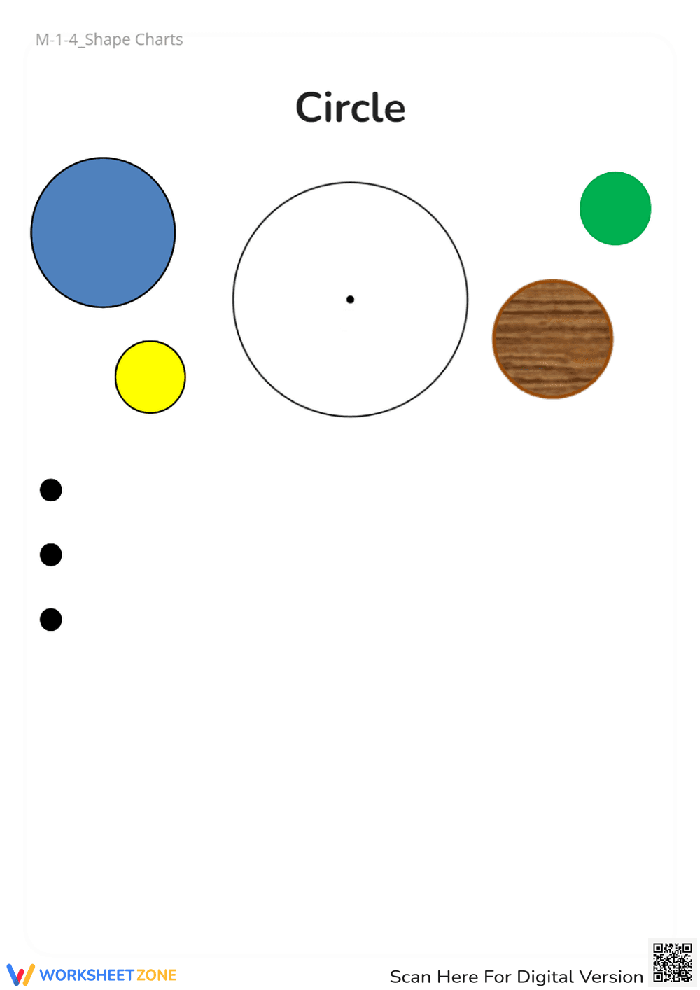 Circle Shape Learning Worksheet - Pre-K & Kindergarten Fun! - Page 1