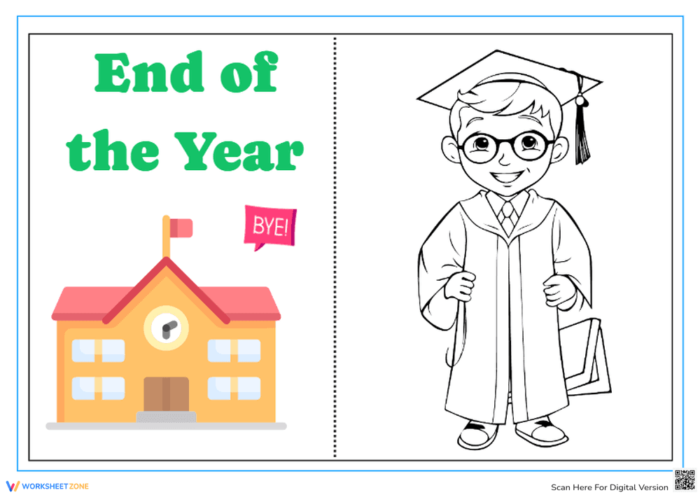 End of the Year Greeting Card | Printable Grade 1-3 - Page 1