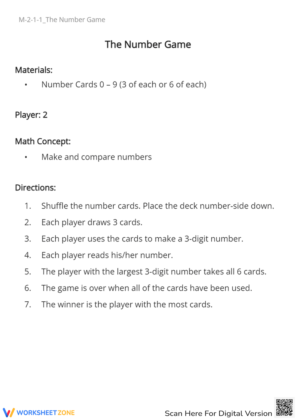 M-2-1-1_The Number Game - Page 1
