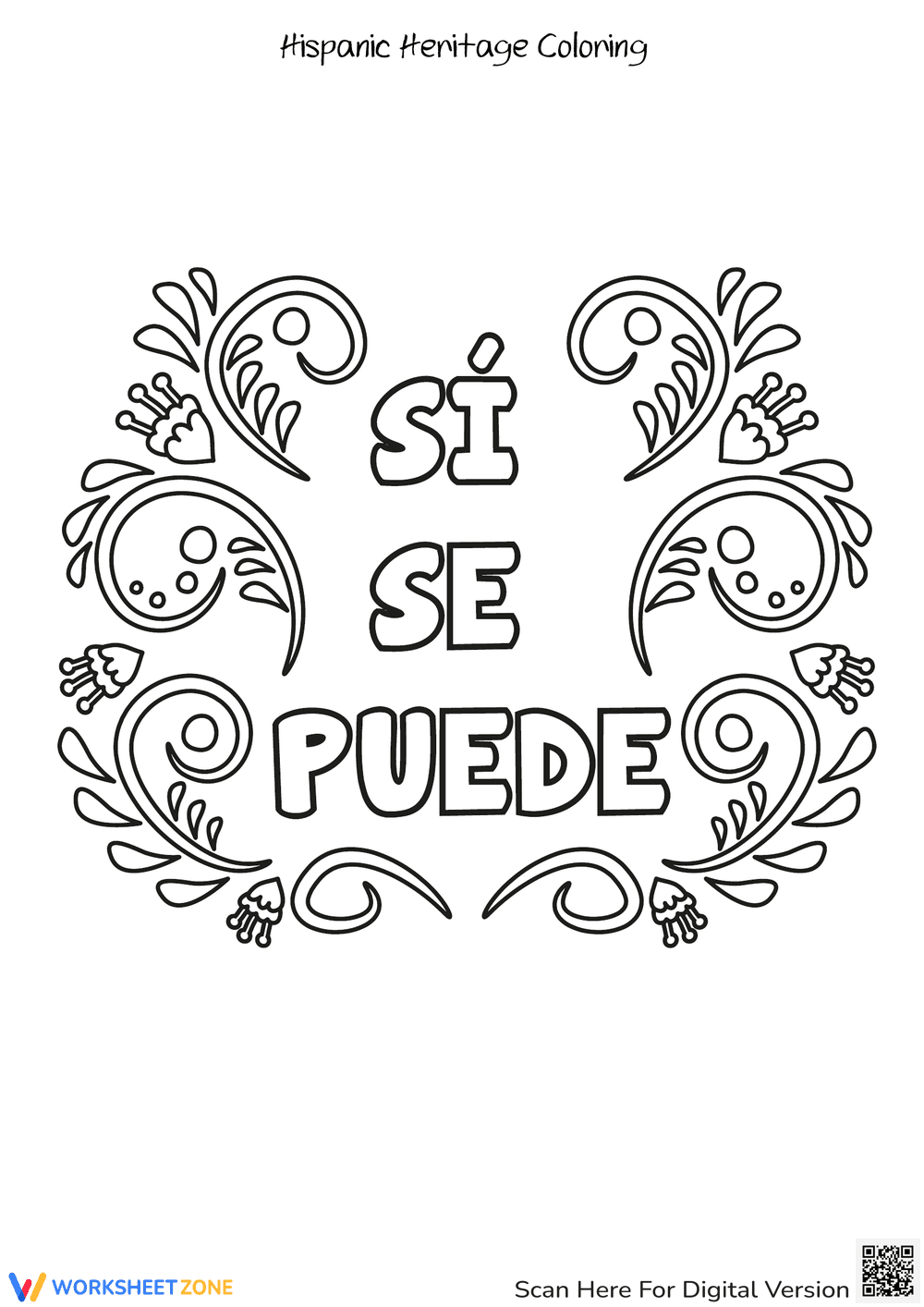 Hispanic Heritage Month: Coloring Activity - Page 1