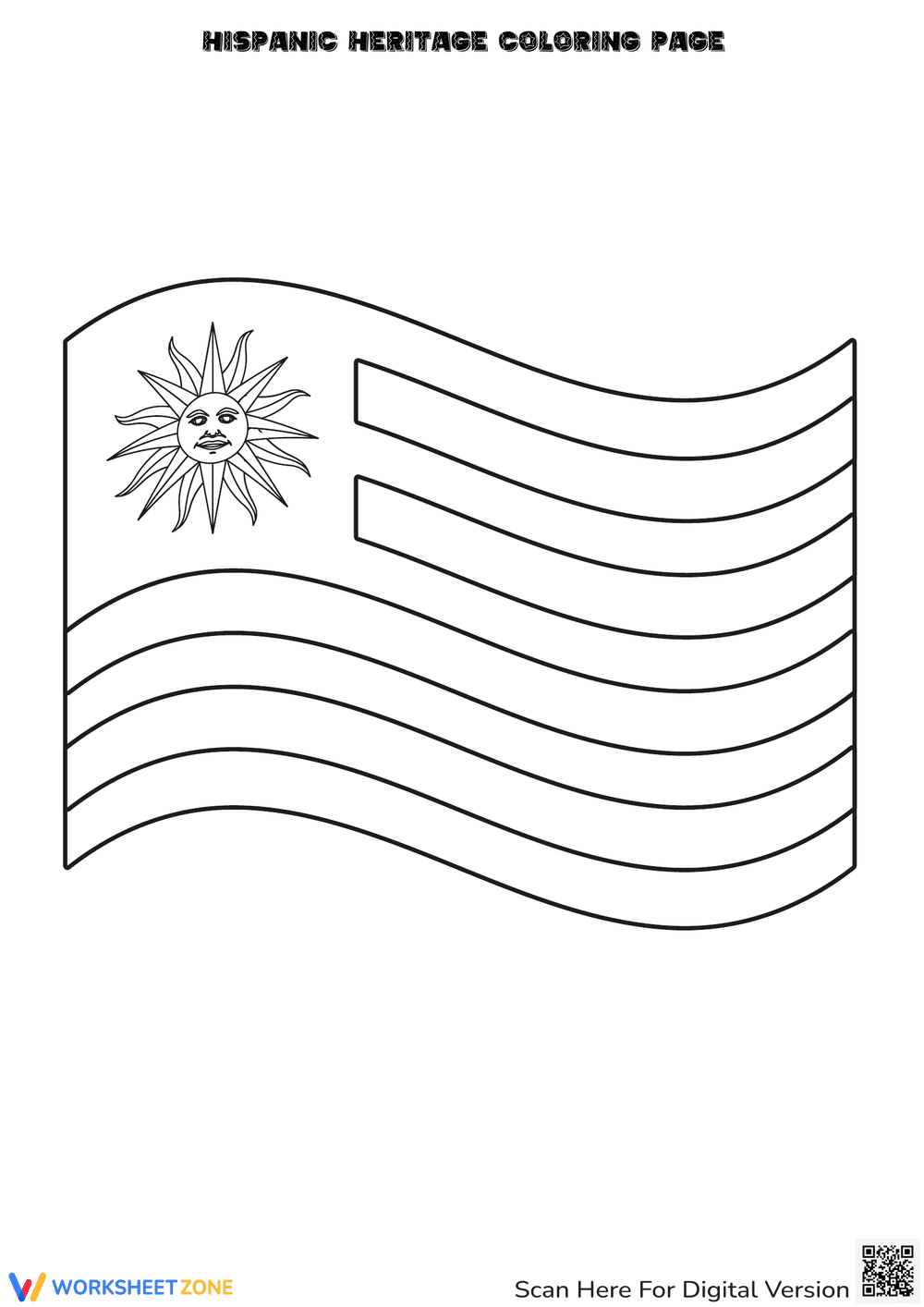 Vibrant Flag Coloring for Heritage Month - Page 1