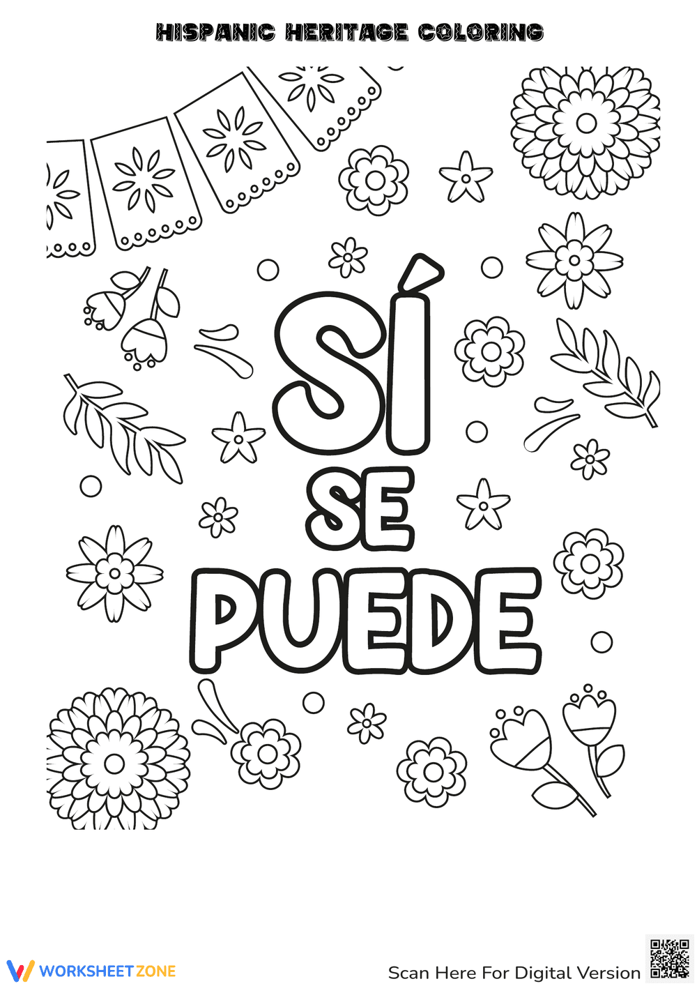 Fun Hispanic Heritage Month Coloring Page - Page 1