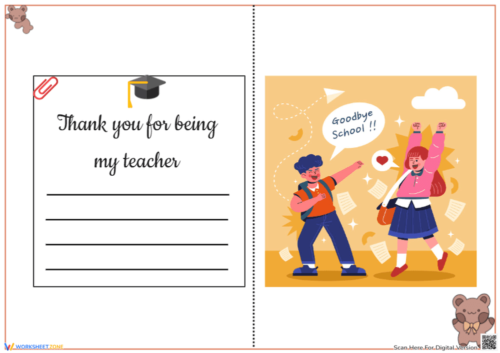 Teacher Appreciation and Farewell Cards - Page 1
