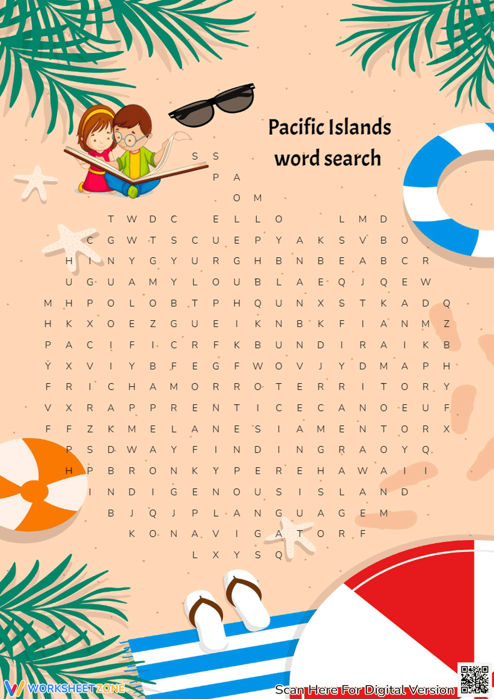 Pacific Islands Word Search | Essential Grade 2-5 Ready - Page 1
