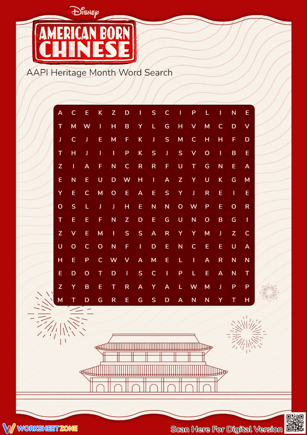 American Born Chinese Word Search | Essential AAPI Worksheet - Page 1