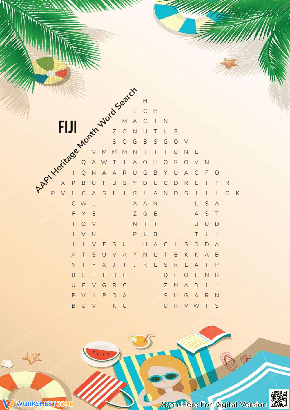 Fiji Word Search | Grade 3-5 Essential Printable - Page 1