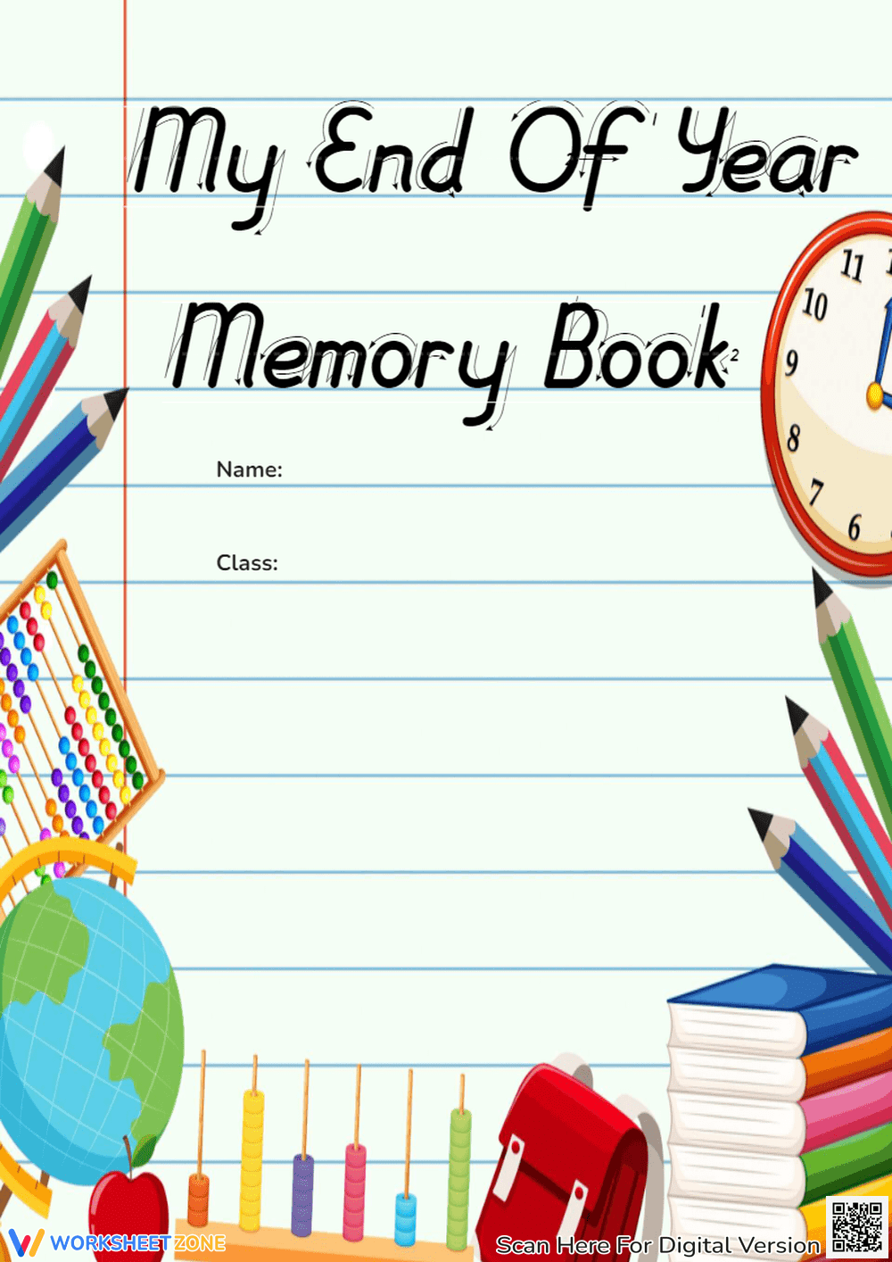 My End Of The Year Memory Book Printable - Page 1