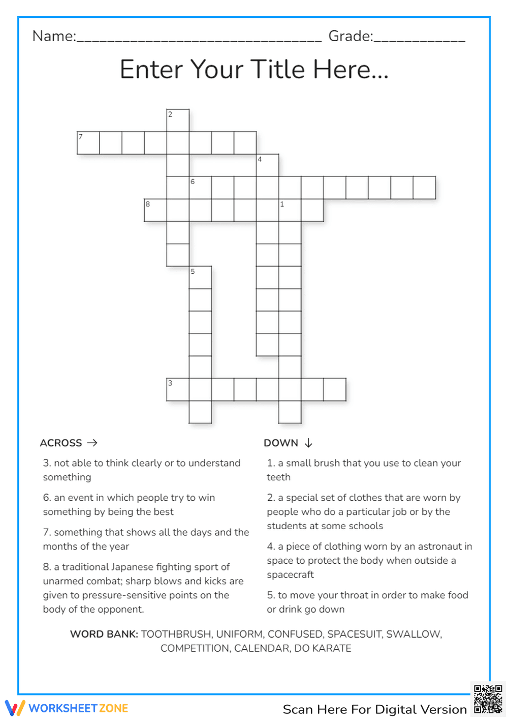 G6 Crossword-1 - Page 1