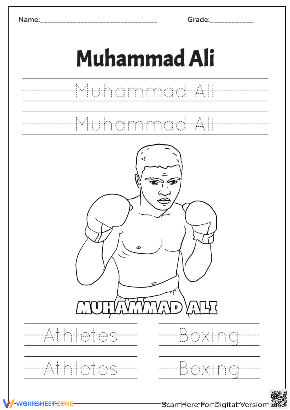 Handwriting Champ: Muhammad Ali - Page 1