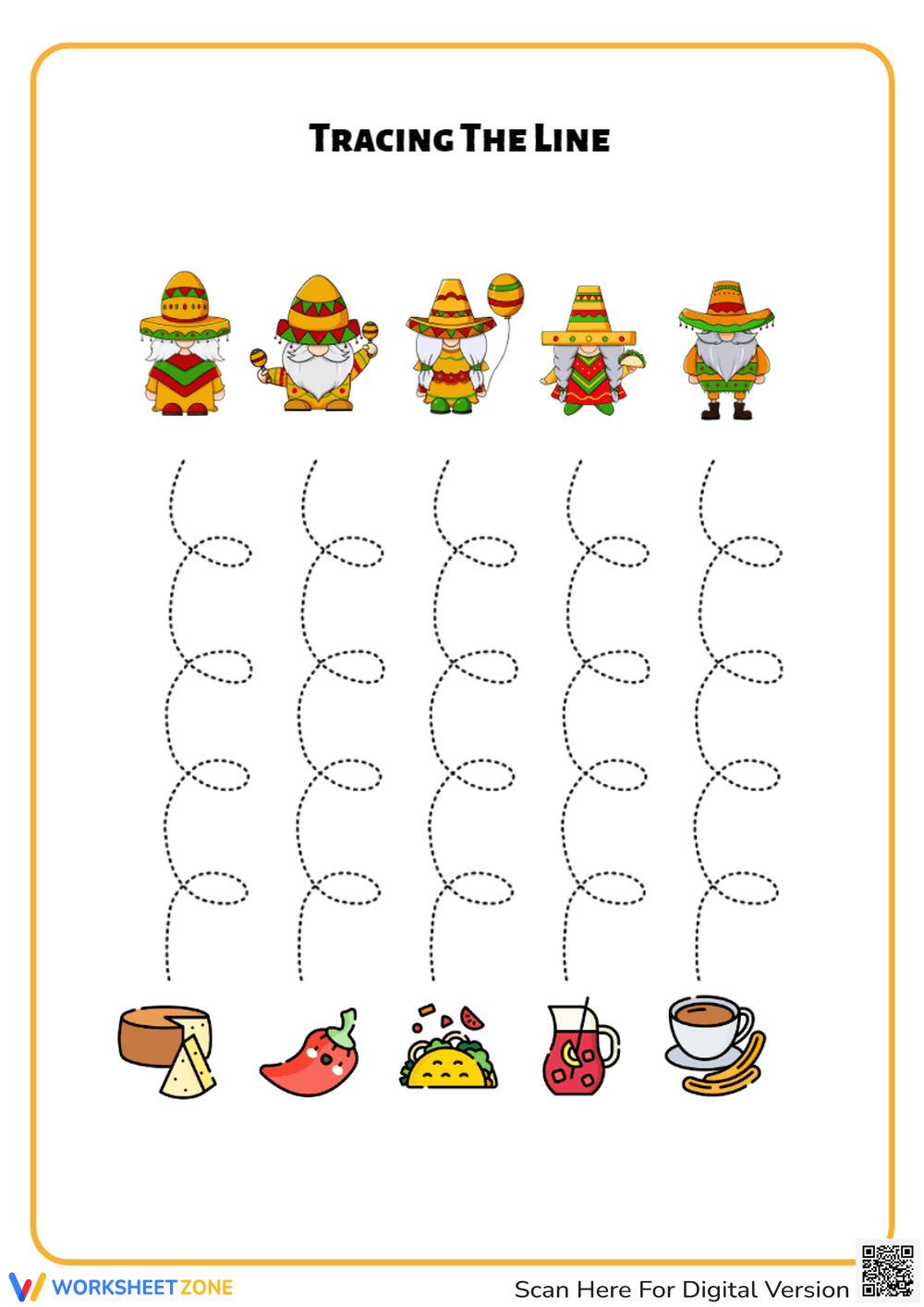 Hispanic Heritage Month Tracing | Essential Pre-K Worksheet - Page 1