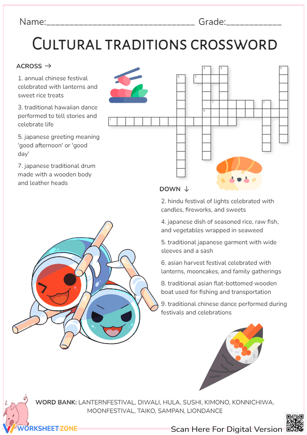 Cultural traditions crossword - Page 1