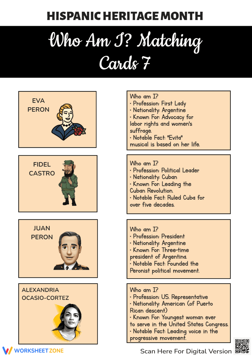 Hispanic Heritage Month Matching Cards | Essential Grade 1-3 - Page 1