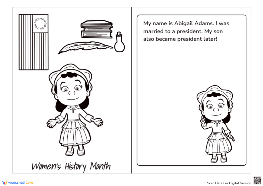 Abigail Adams Greeting Card | Essential Grade 1-3 History - Page 1
