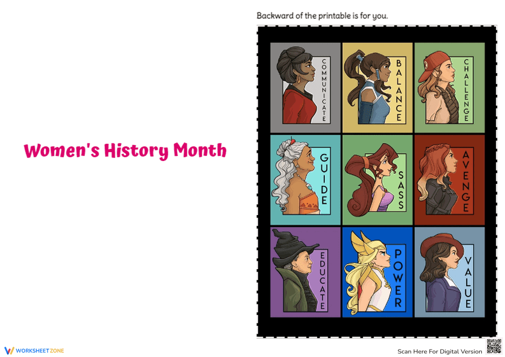 Women's History Month Cards | Printable Grade 1-3 - Page 1