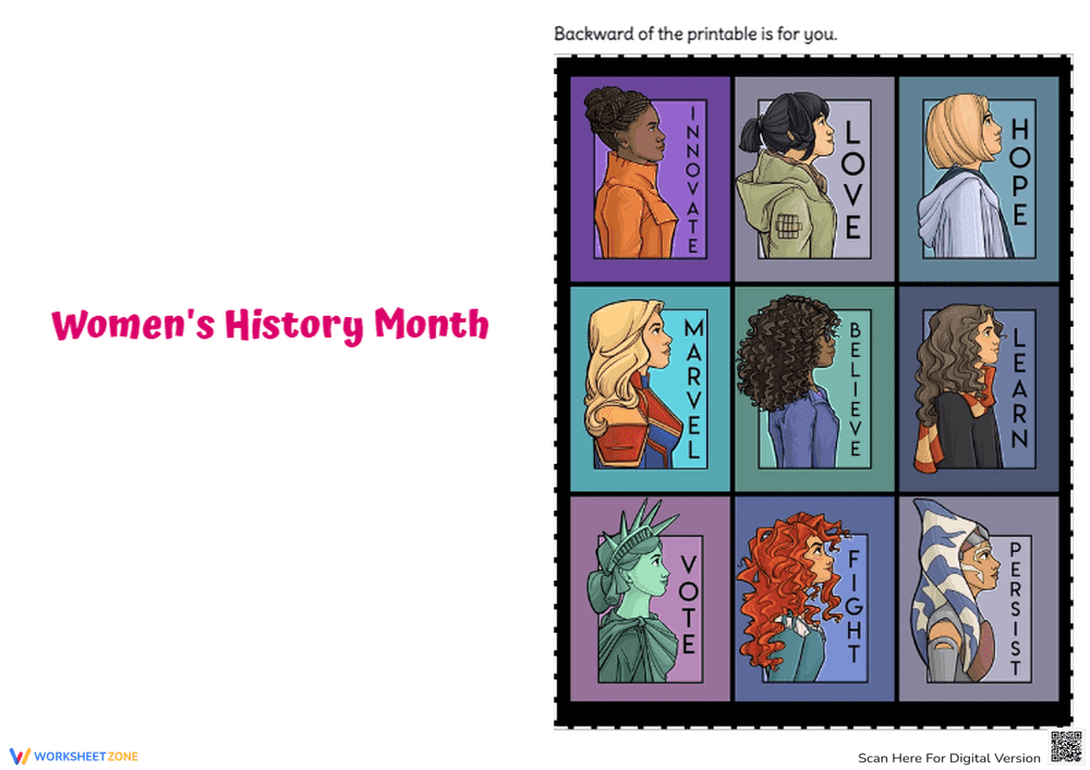 Women's History Month Cards | Grade 1-3 Printable - Page 1