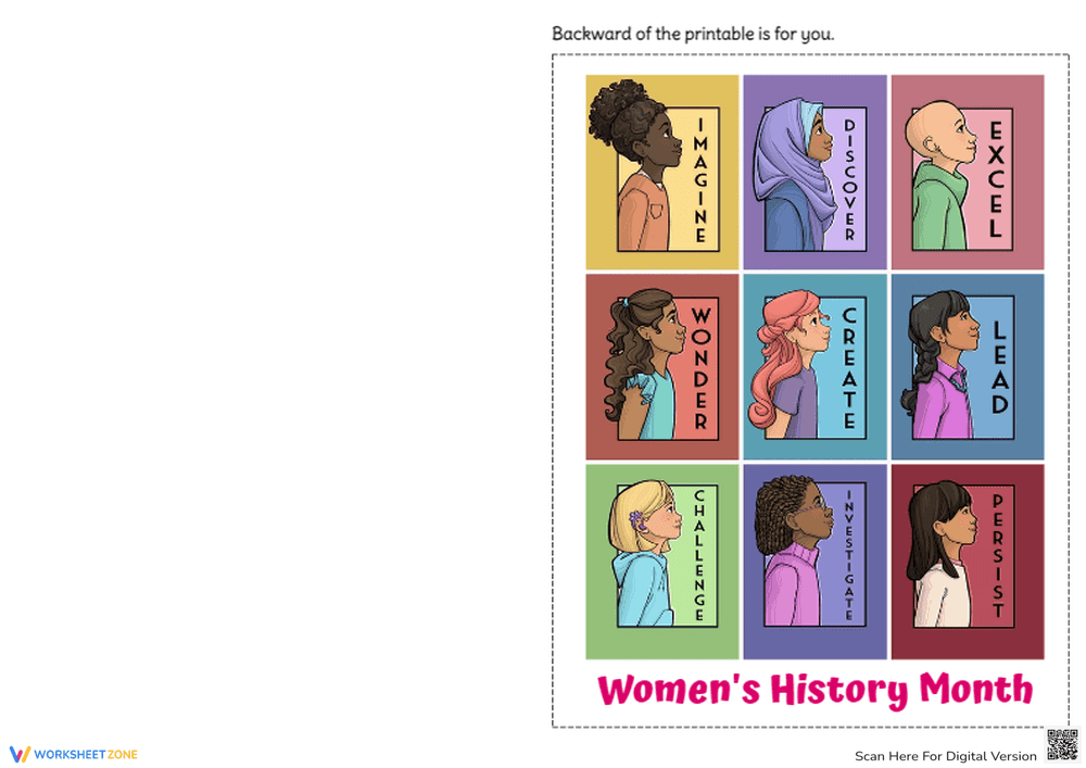 Essential Women's History Month Card | Grade 1-3 Ready - Page 1