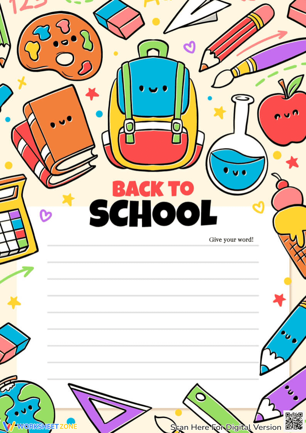 Fun Back to School Writing Activity - Page 1