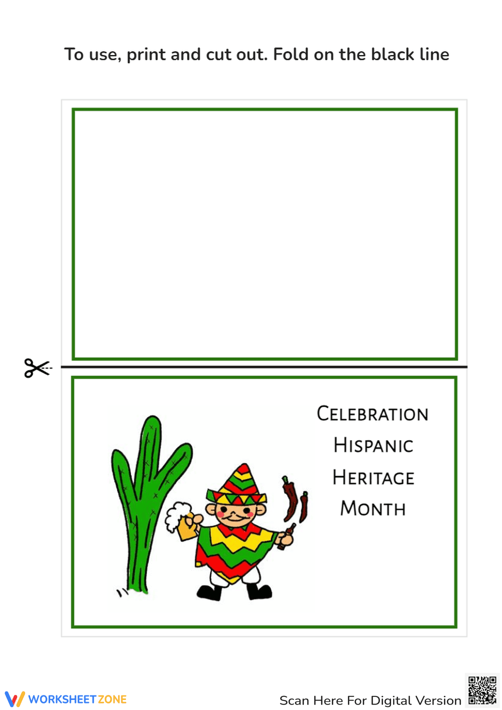 Hispanic Heritage Month Card | Printable Grade 1-3 - Page 1