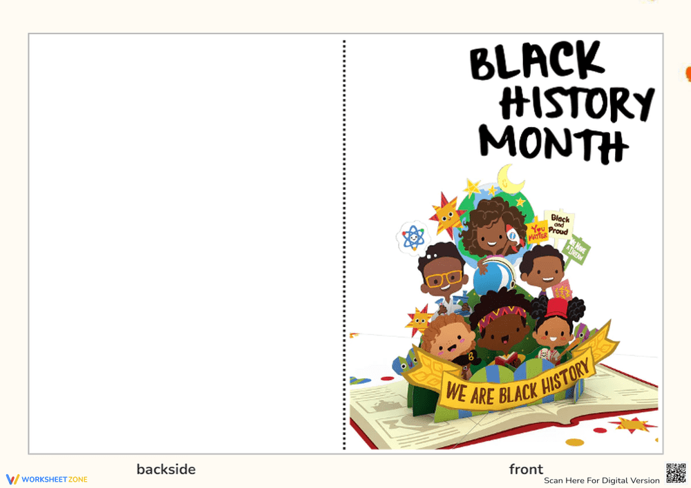 Black History Greeting Card for Kids - Page 1