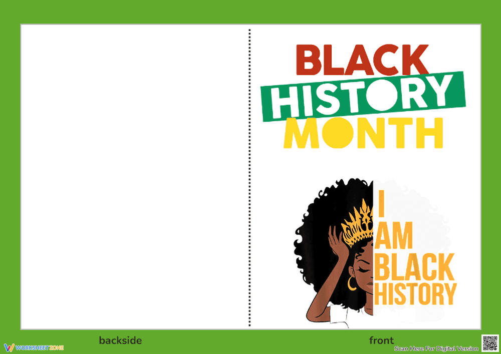 Printable Black History Month Card Design - Page 1