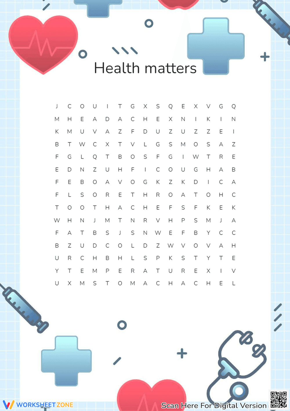 Grade 4 Health Matters — Essential No-Prep Worksheet - Page 1