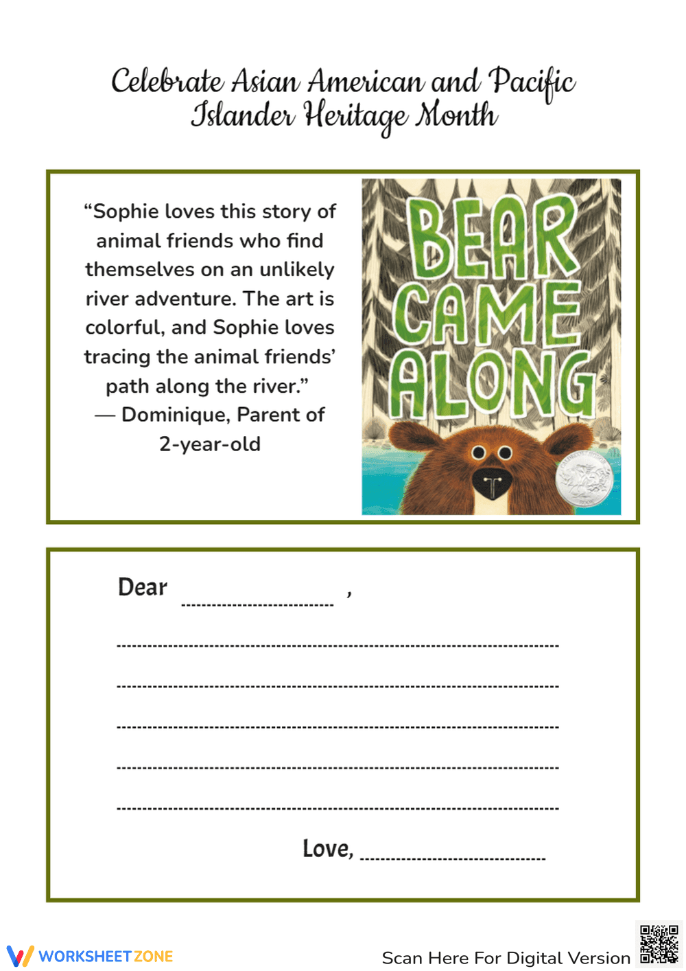 Printable AAPI Heritage Month Greeting Card | Grade 1-3 - Page 1