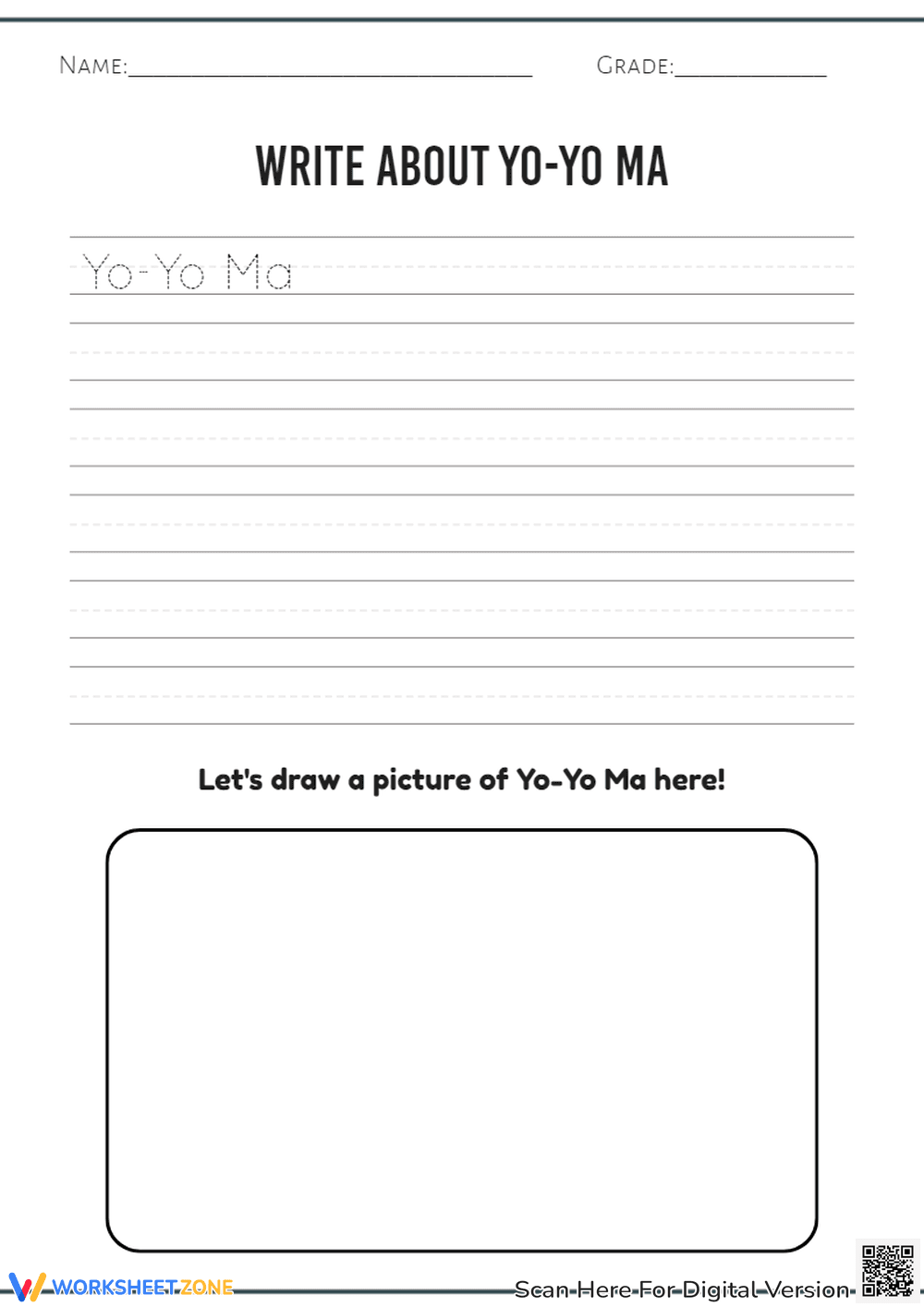 Yo-Yo Ma: Tracing and Drawing - Page 1