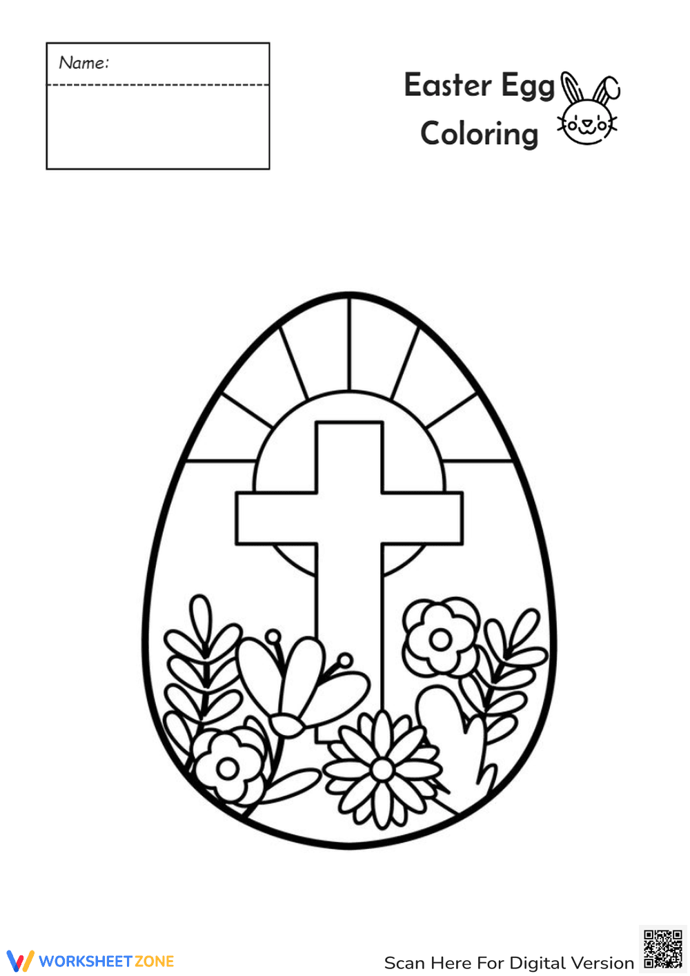 Easter Egg Coloring Page | Grade 1-2 Essential - Page 1