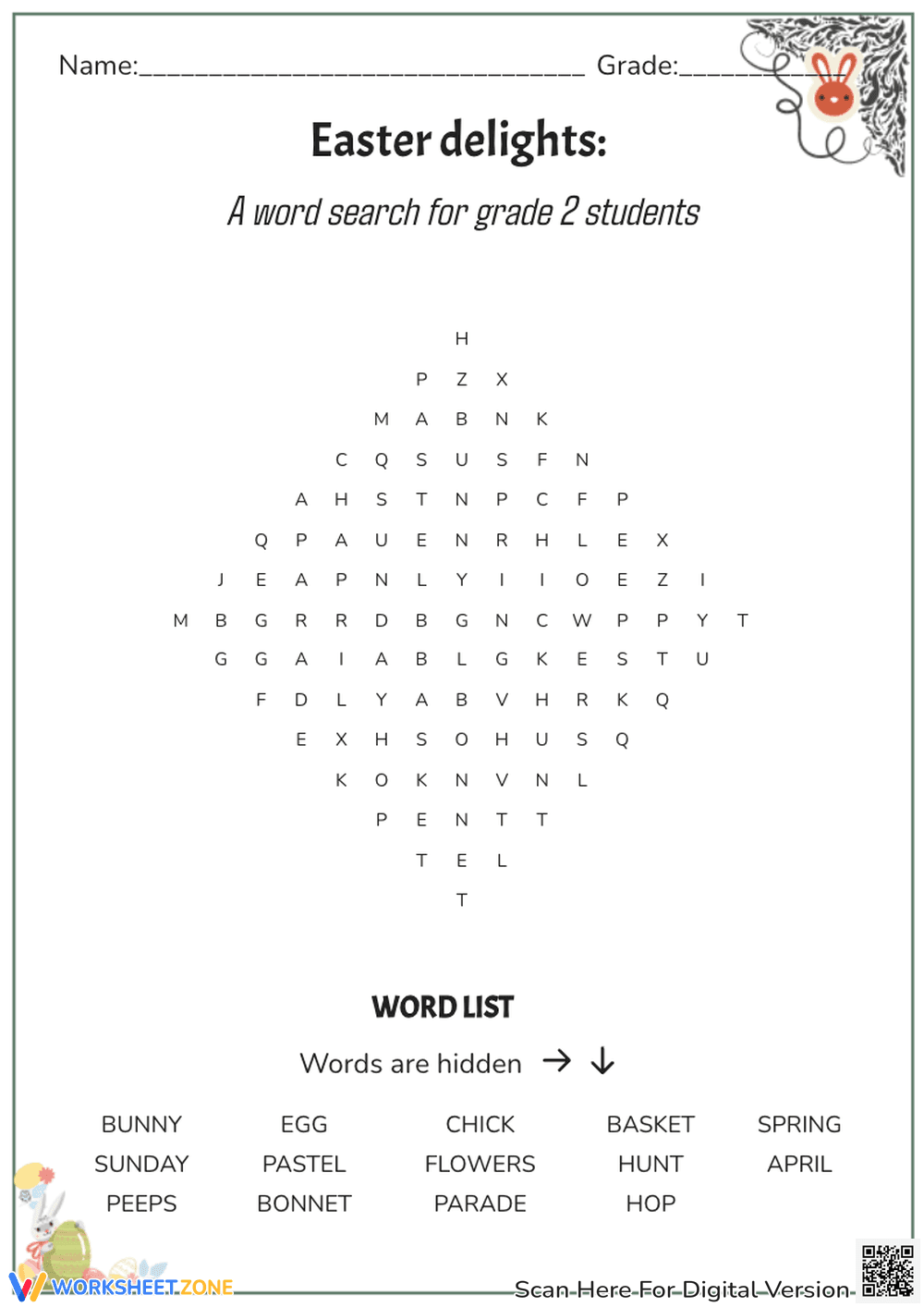 Easter Delight Word Search - Page 1