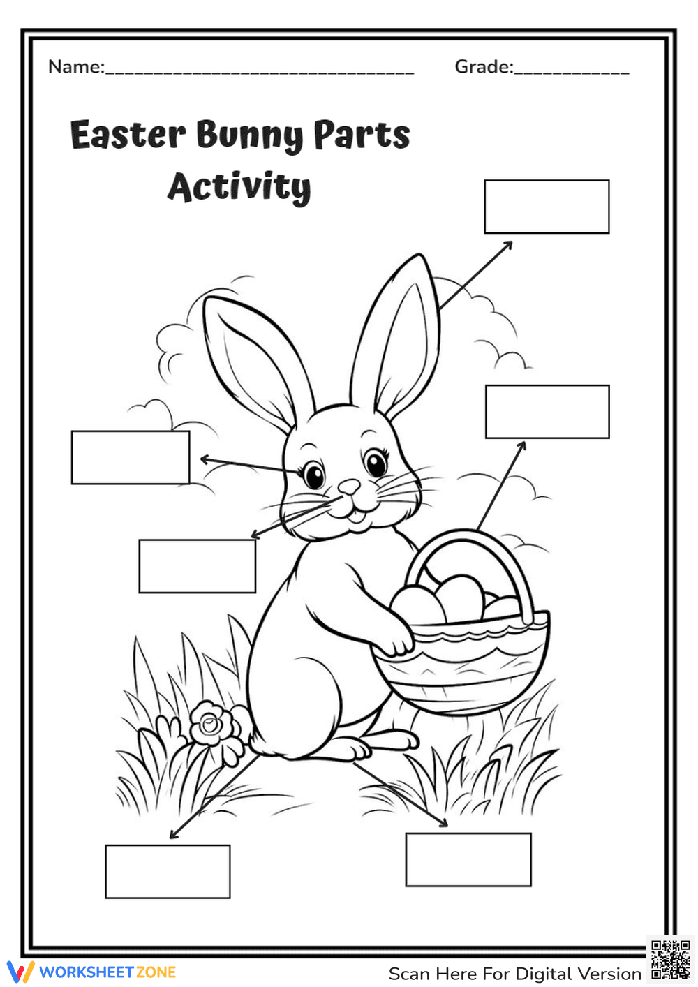 Easter Bunny Part Activity - Page 1