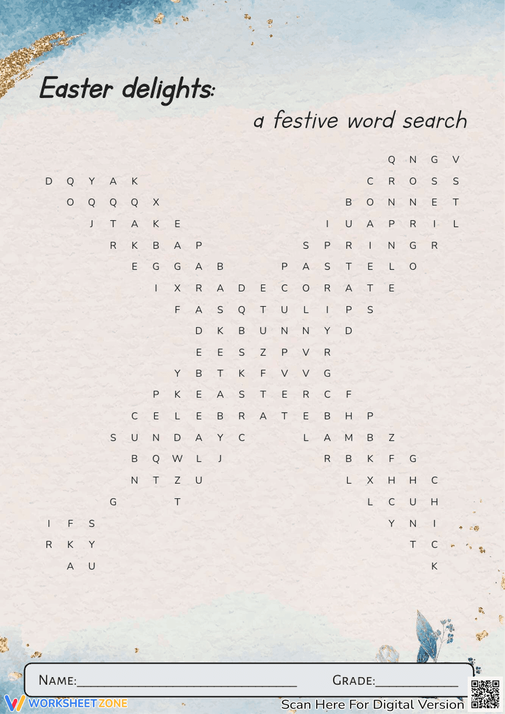 Easter Delight: A Festive Word Search - Page 1