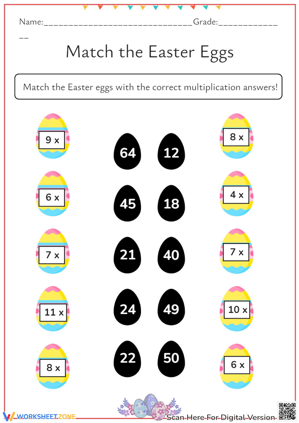 Match the Easter Eggs - Page 1