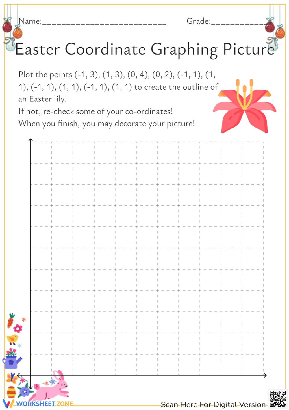 Easter Coordinate Graphing - Page 1