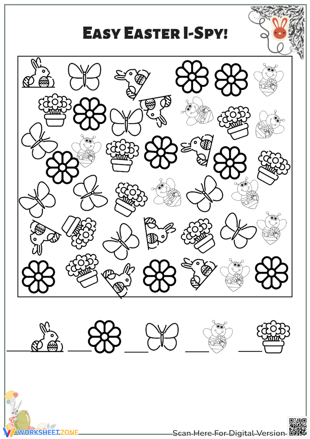 Easy Easter I Spy Game - Counting Fun for Preschool & Kindergarten - Page 1
