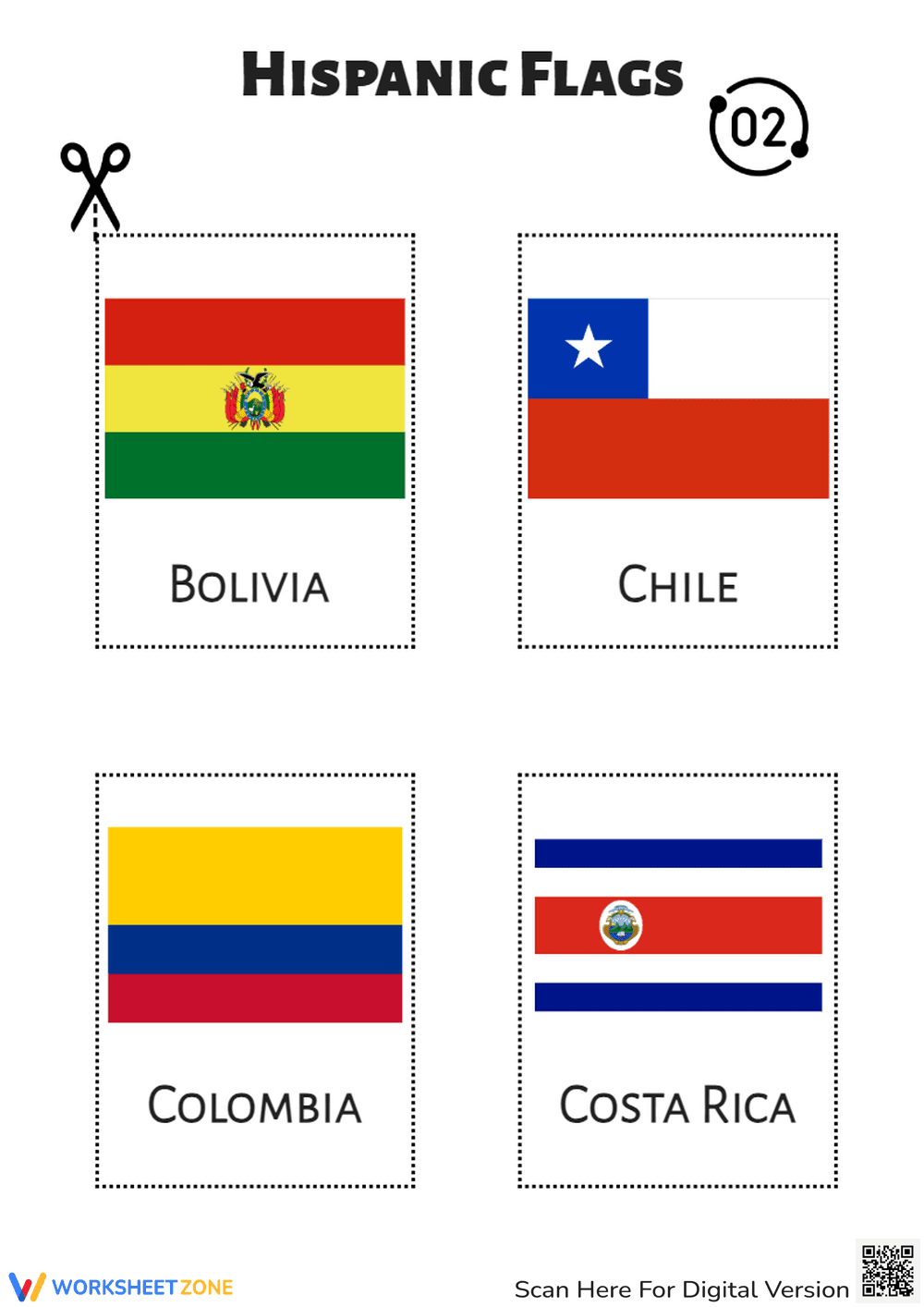 Discover Hispanic Flags with this Worksheet - Page 1