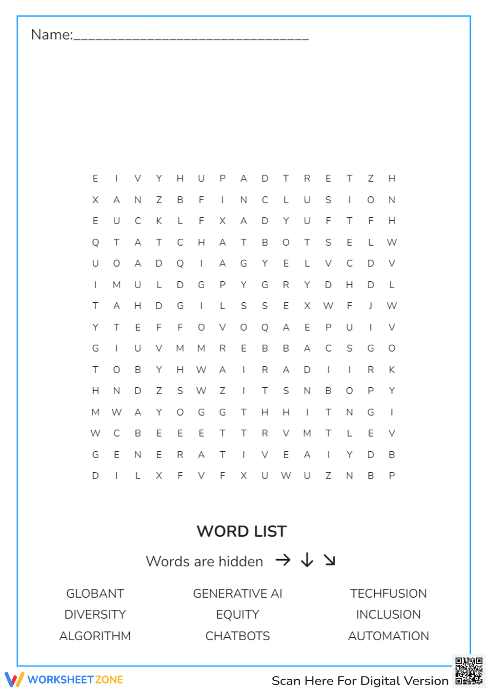 Word Search Puzzle - Page 1