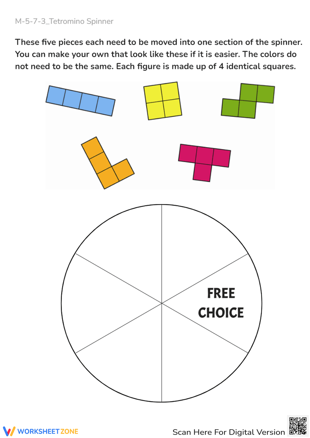 Tetromino Spinner Challenge - Spatial Reasoning Math Puzzle - Page 1