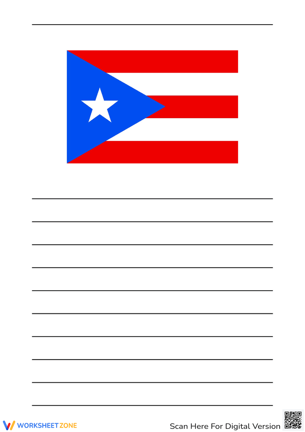Guatemala Flag Lined Writing Paper - Page 1