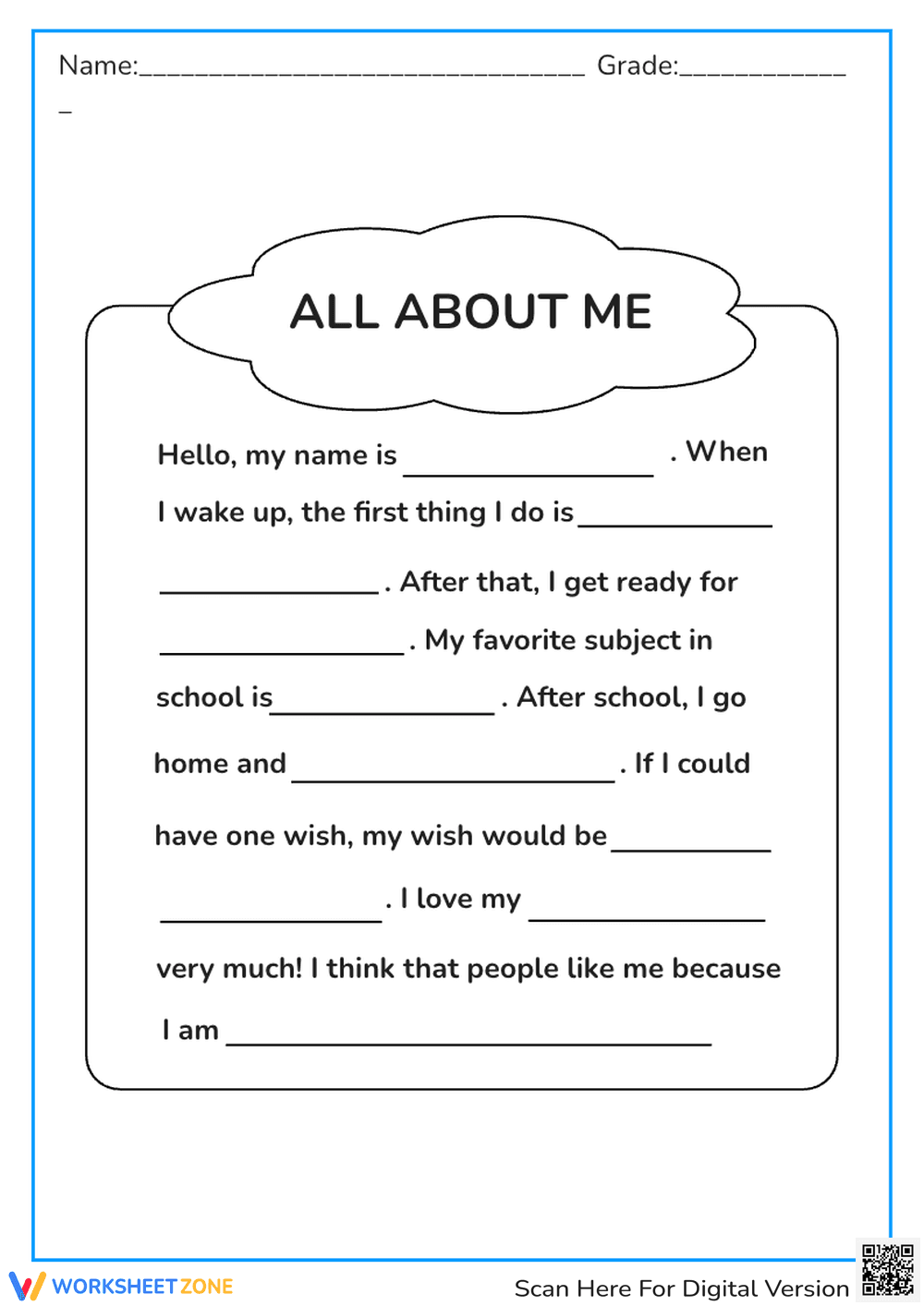 'All About Me': Get to Know Yourself Better - Page 1