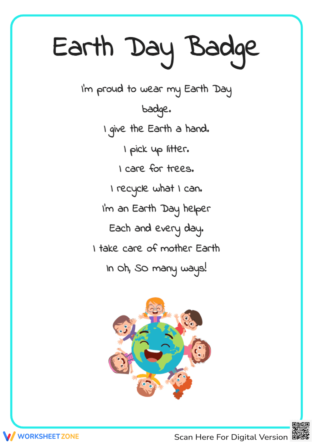 Happy Earth Day Poem - Page 1
