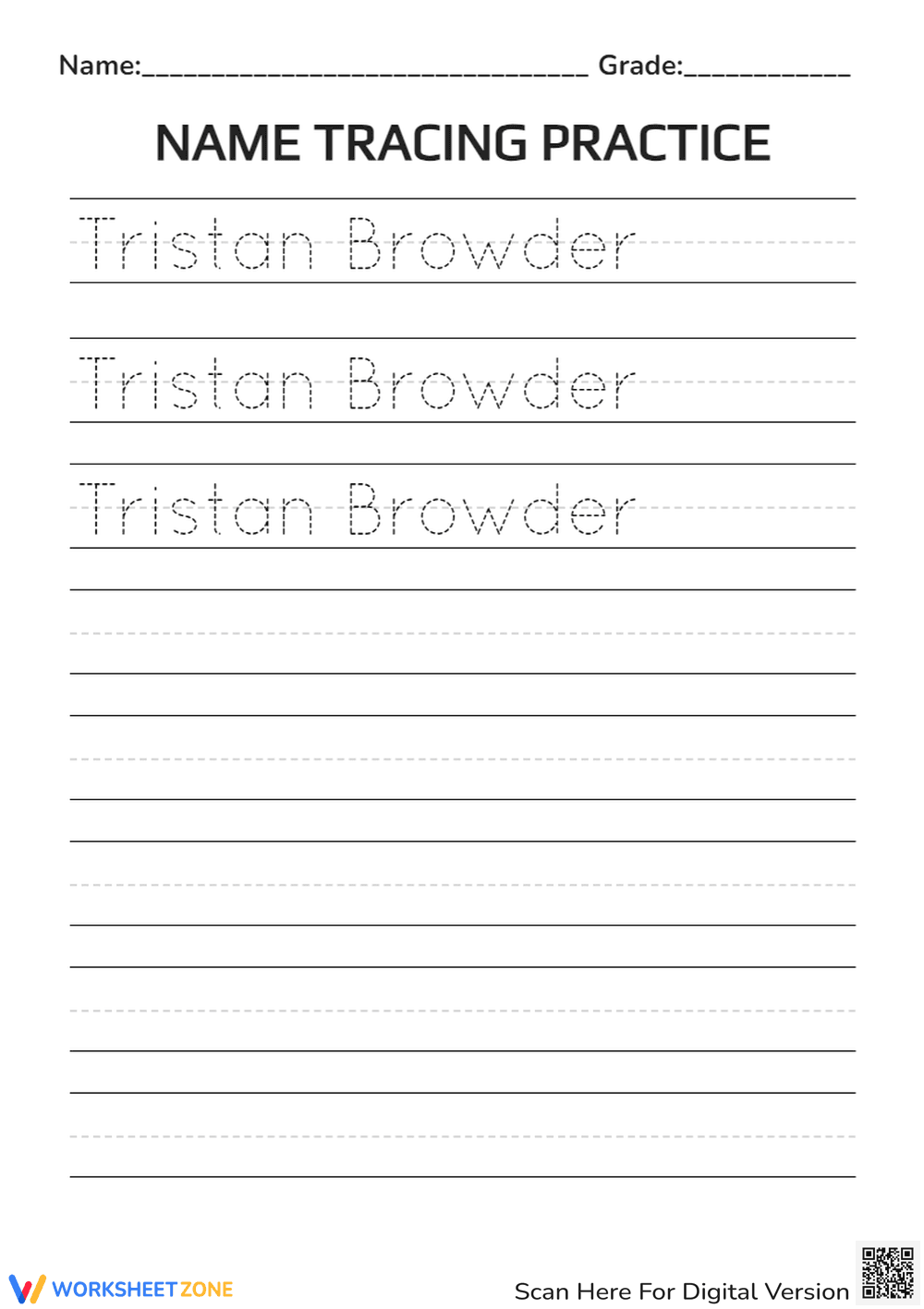 Name Tracing Tristan - Page 1