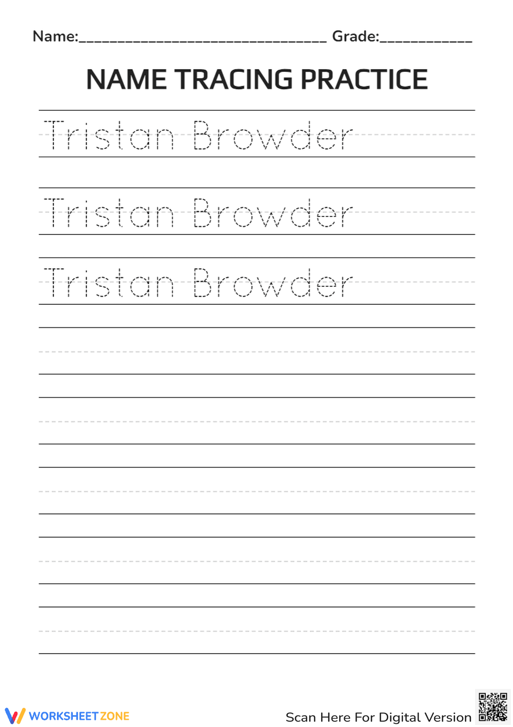 Name Tracing Tristan - Page 1