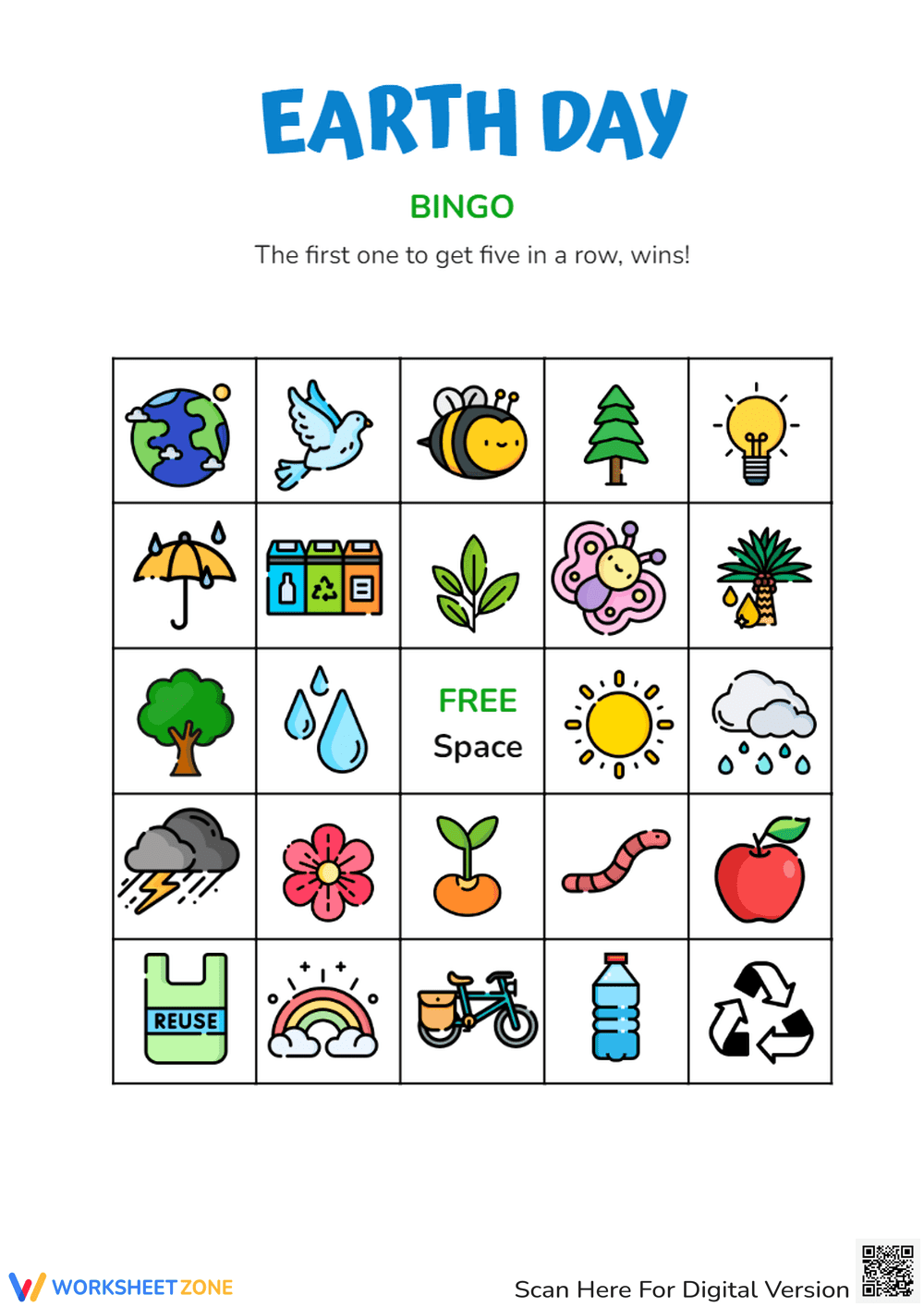 Interactive Earth Day Bingo Game for Conservation - Page 1