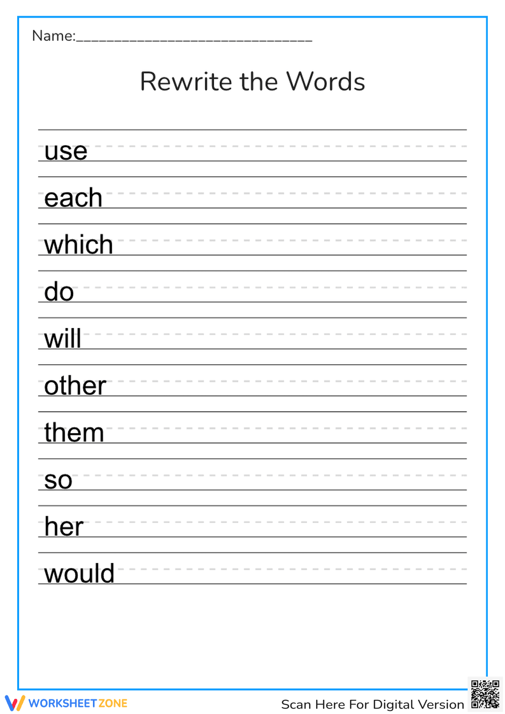 Rewrite the Words - Page 1