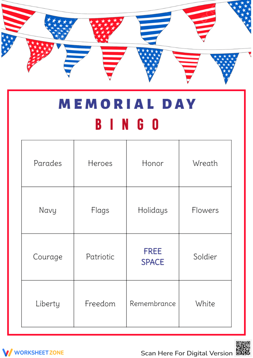 Interactive Memorial Day Bingo for Group Fun - Page 1