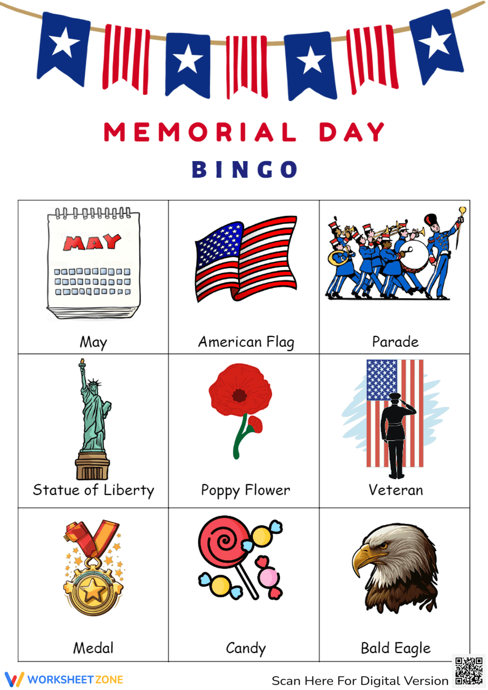Memorial Day Bingo: An Engaging Holiday Game - Page 1