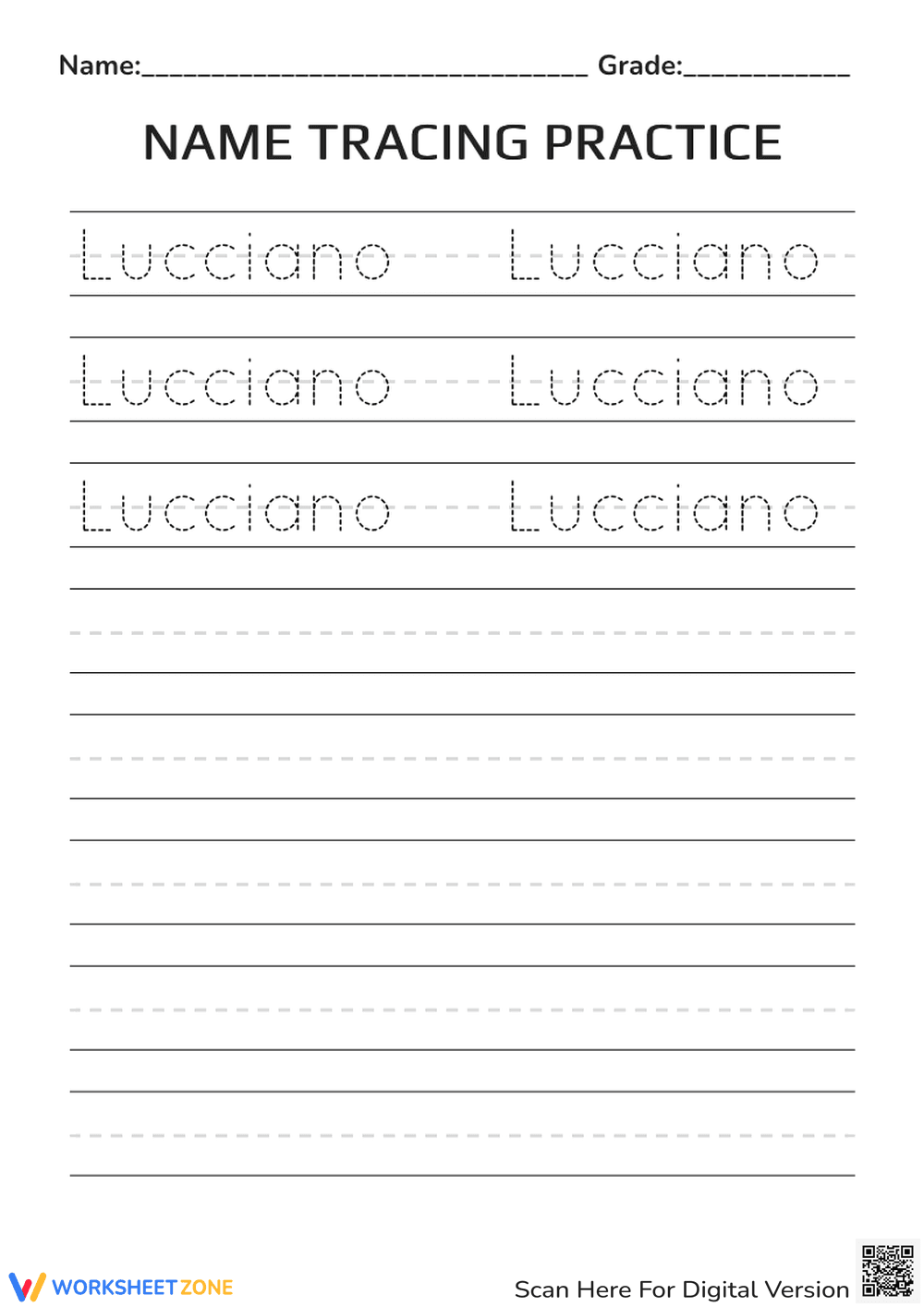 Name Tracing Worksheet | Essential Grade K-1 Ready - Page 1