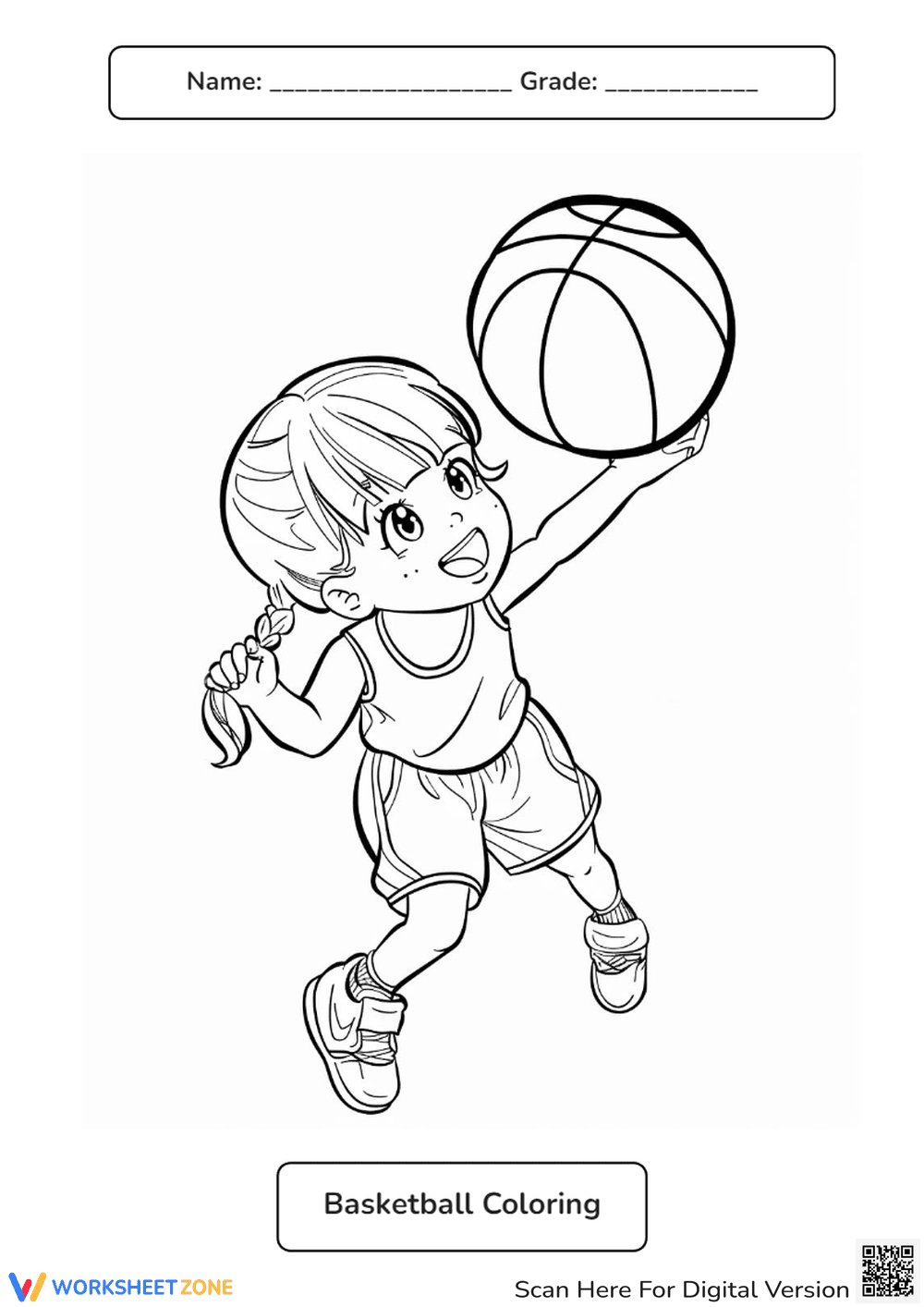 Basketball Coloring - Page 1