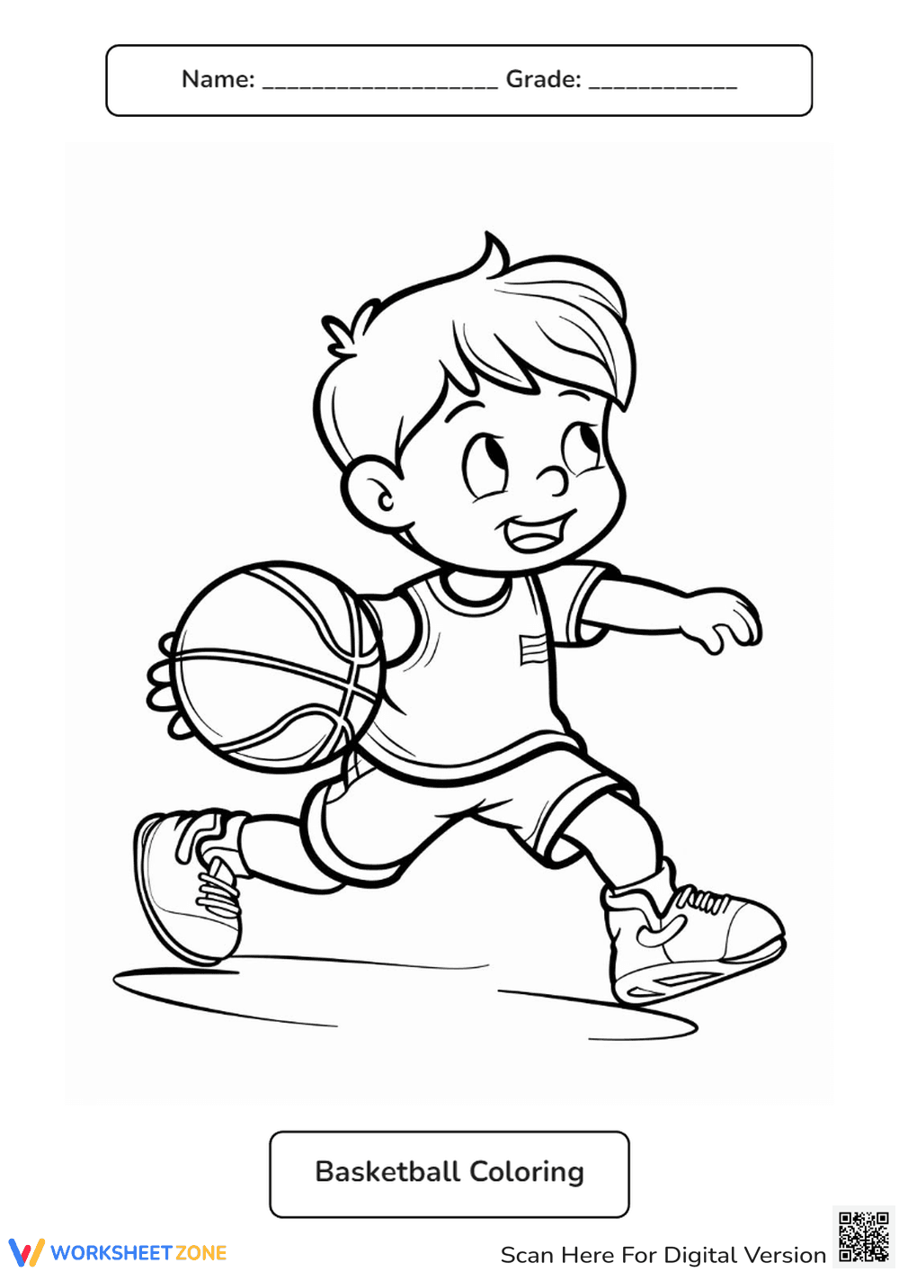 Basketball Coloring - Page 1