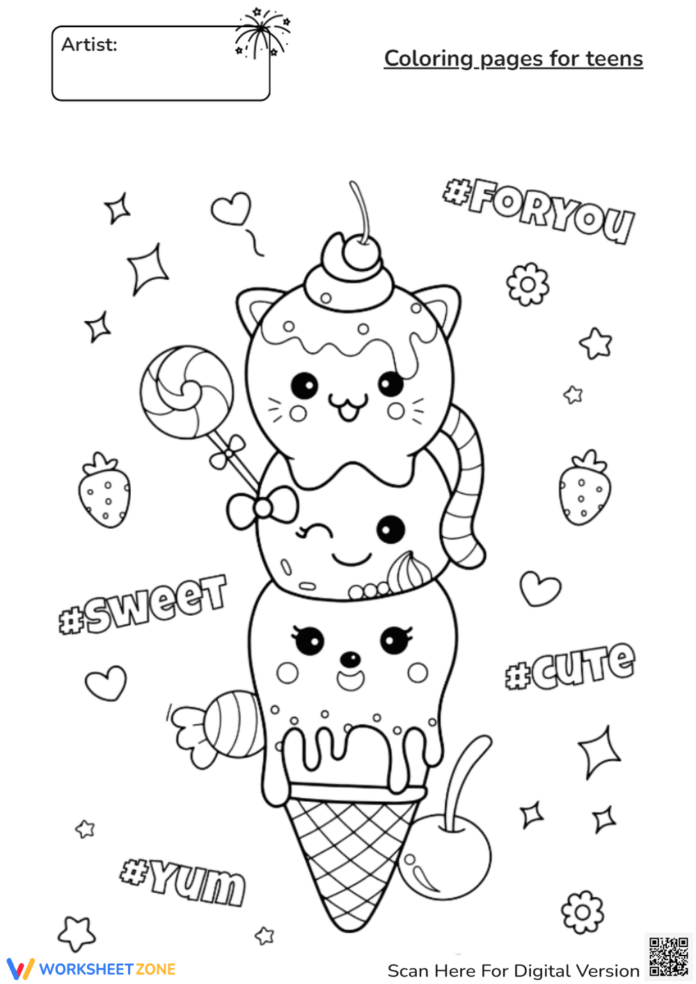 Coloring Pages for Teens - Page 1